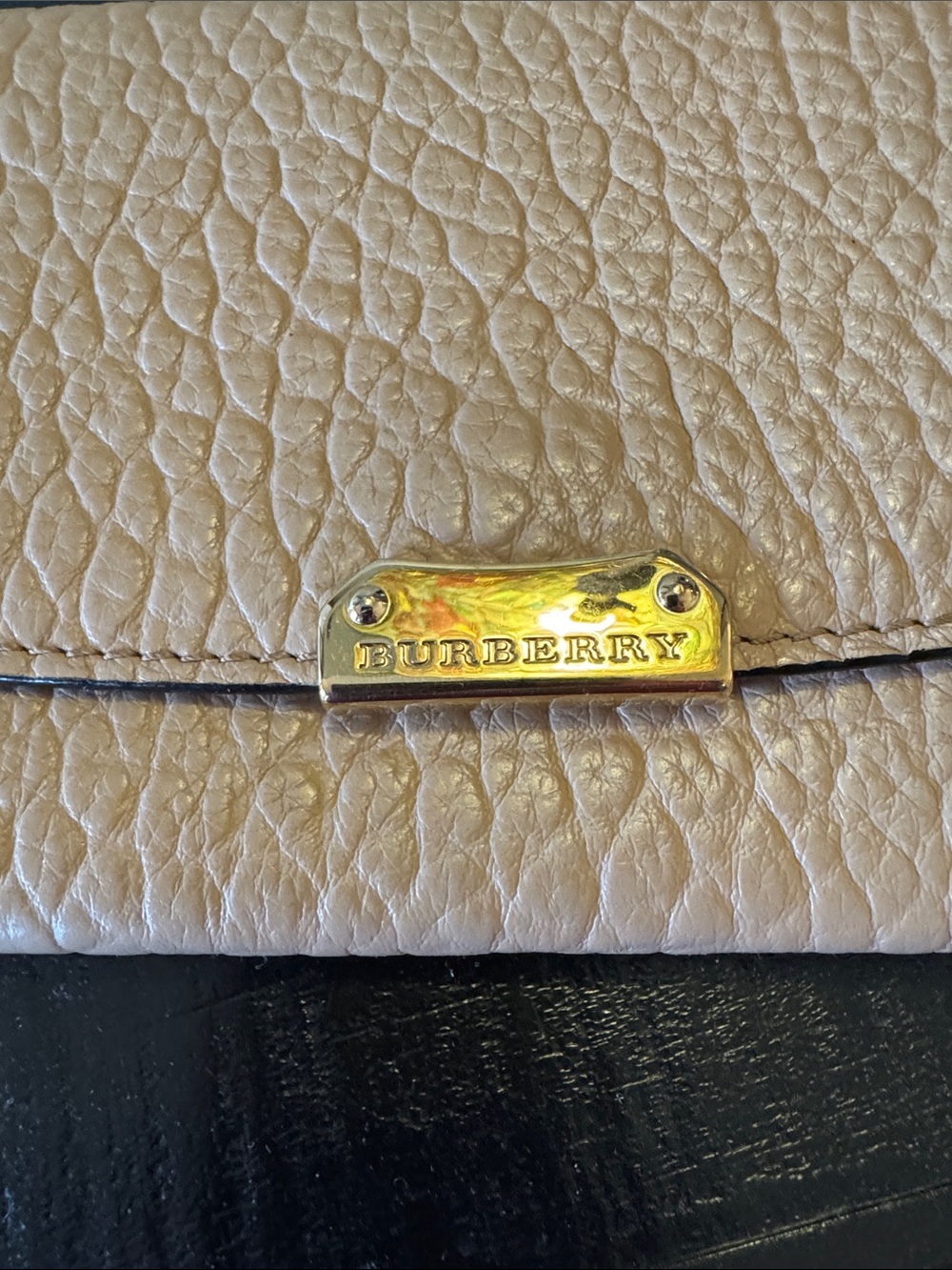 Burberry Blush Pebbled Leather Wallet EUC - Picture 2 of 12